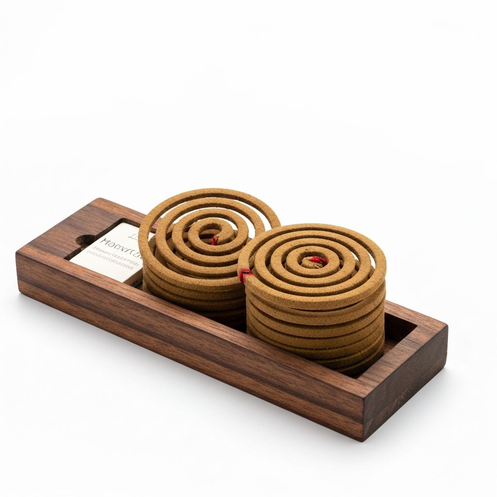 PIC mosquito coils in decorative holder for patio use